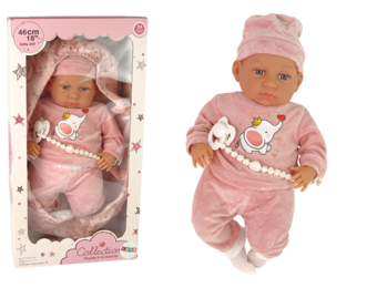 Babypop - 46 cm - fopspeen - rose