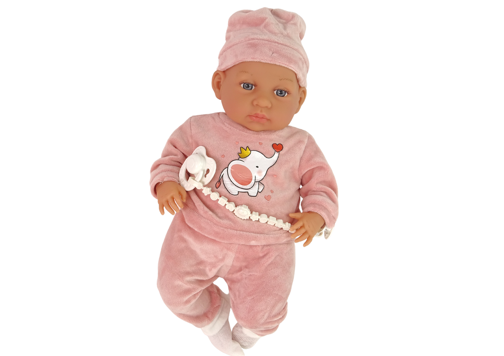 Babypop - 46 cm - fopspeen - rose