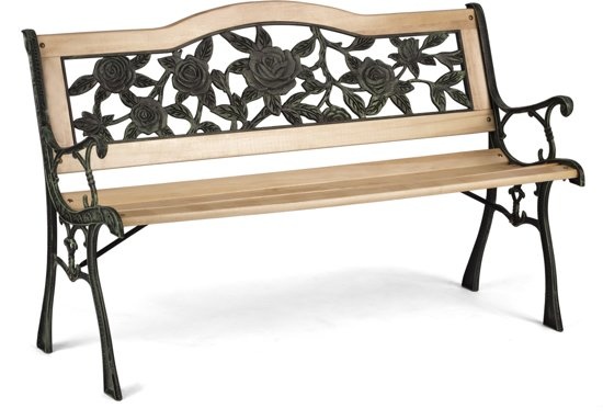 Parkbank met rugleuning 123,5 x 74 x 48 cm