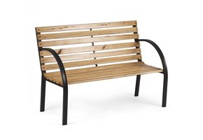 Parkbank met rugleuning 117,5 x 83 x 57 cm klassiek - gepoedercoat