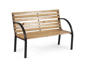 Parkbank met rugleuning 117,5 x 83 x 57 cm klassiek - gepoedercoat