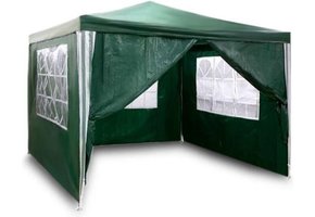 Luxe partytent - 3x3 meter - met wand & dakbekleding - groen