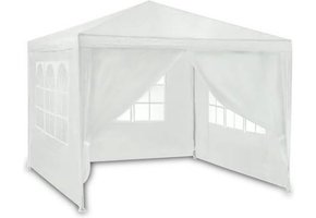 Luxe partytent - 3x3 meter - met wand & dakbekleding - wit