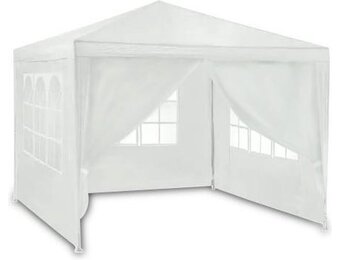Luxe partytent - 3x3 meter - met wand & dakbekleding - wit