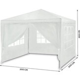 Luxe partytent - 3x3 meter - met wand & dakbekleding - wit