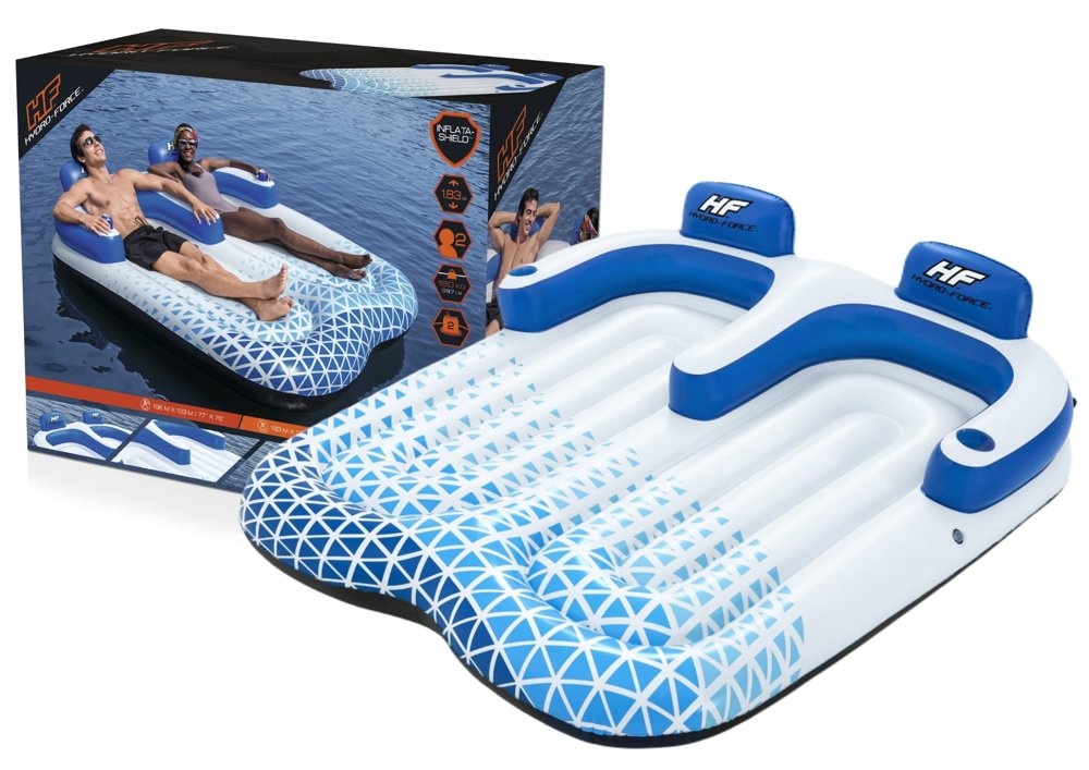 Bestway - luchtbed - rug en armleuning - 196x193 cm