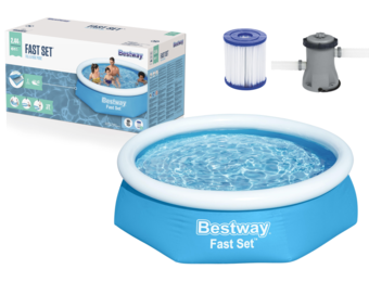 Bestway opblaasbare zwembad - met pomp en filter - 244x61 cm