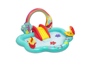 Bestway - opblaasbare peuterbad - waterfontein - 221x193x117cm