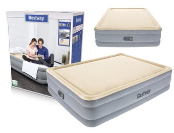 Bestway - luchtbed met ingebouwde pomp - 203x152x46 cm - grijs