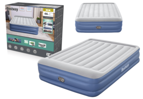 Bestway - luchtbed met ingebouwde pomp - 230x152x46 cm - blauw