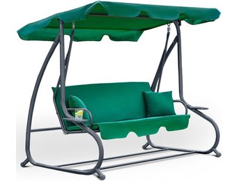 Tuinschommel de luxe - 3 personen - groen - 202 cm breed
