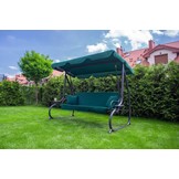 Tuinschommel de luxe - 3 personen - groen - 202 cm breed