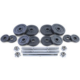 20 kg professionele dumbbell halterset zwart gietijzer