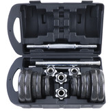 20 kg professionele dumbbell halterset zwart gietijzer