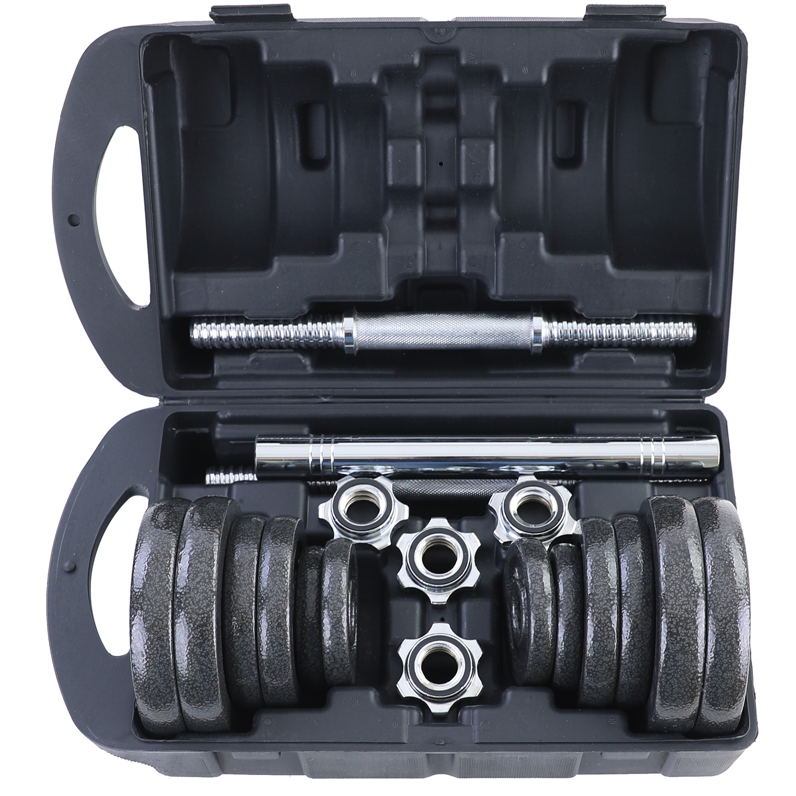 20 kg professionele dumbbell halterset zwart gietijzer