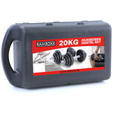 20 kg professionele dumbbell halterset zwart gietijzer