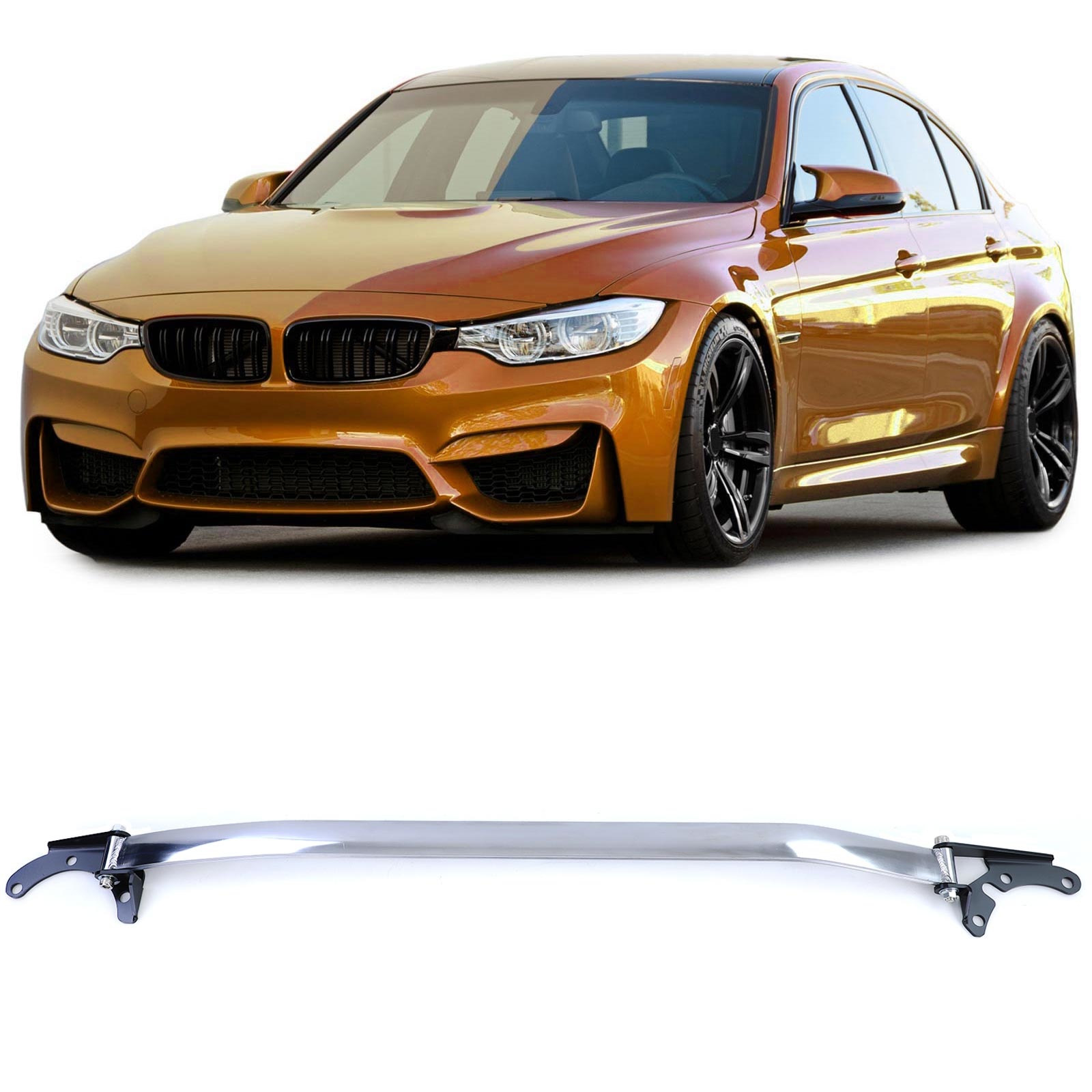 Aluminium veerpootbrug performance 3-delig passend voor BMW 3-serie F30 F31 F34 F35 11-19