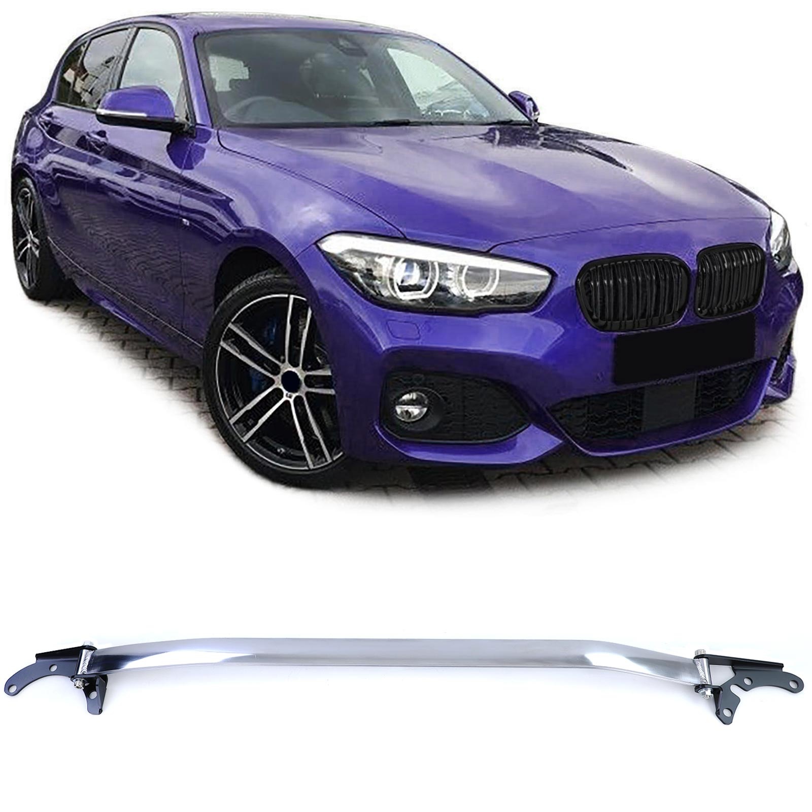 Aluminium veerpootbrug performance 3-delig geschikt voor BMW 1 serie F20 F21 10-19