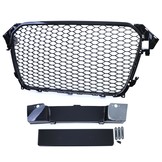 Honingraat grille zonder embleem zwart glans geschikt voor Audi A4 B8 8K Facelift 11-15