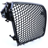 Honingraat grille zonder embleem zwart glans geschikt voor Audi A4 B8 8K Facelift 11-15