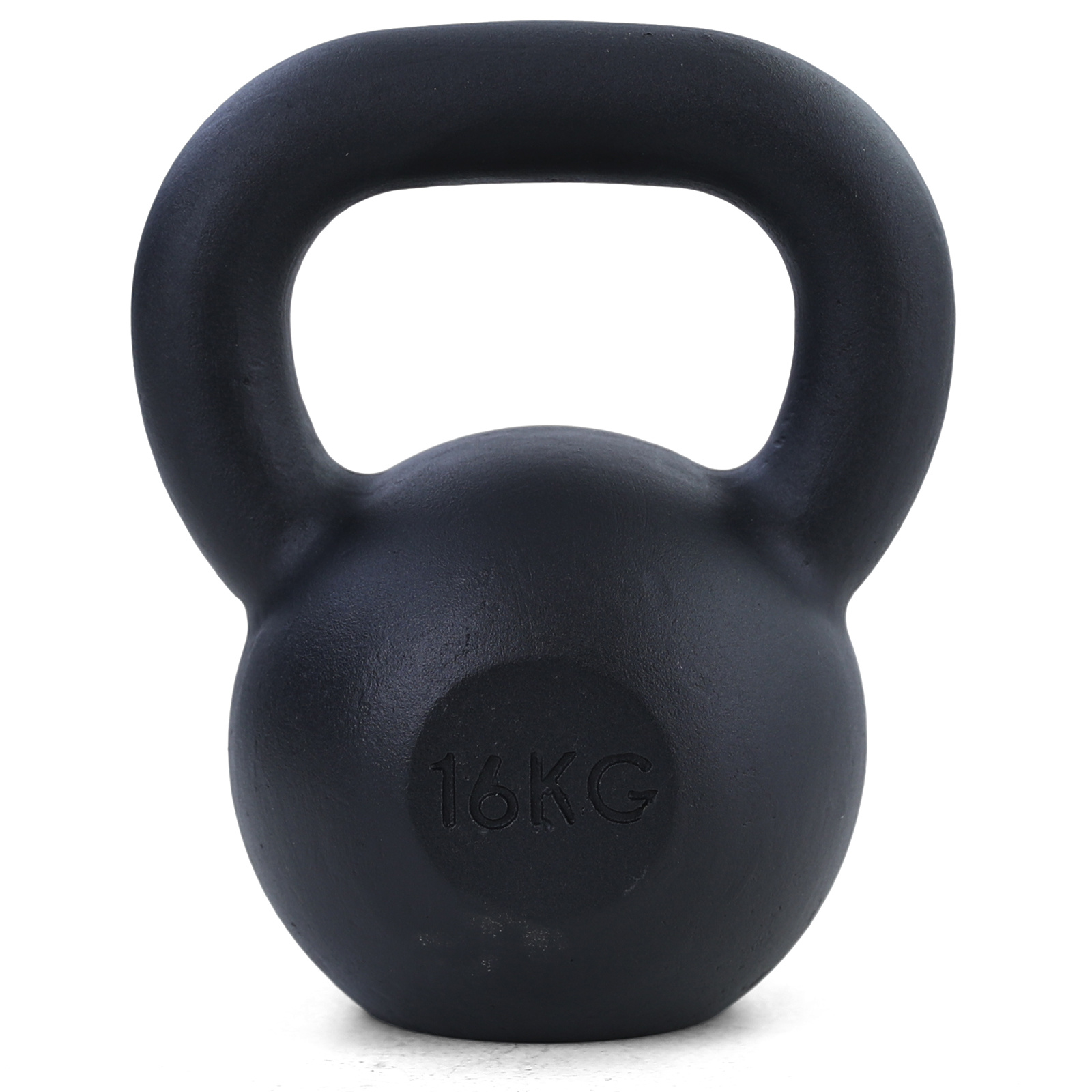 16 kg premium gietijzeren kettlebell swing dumbbell zwart