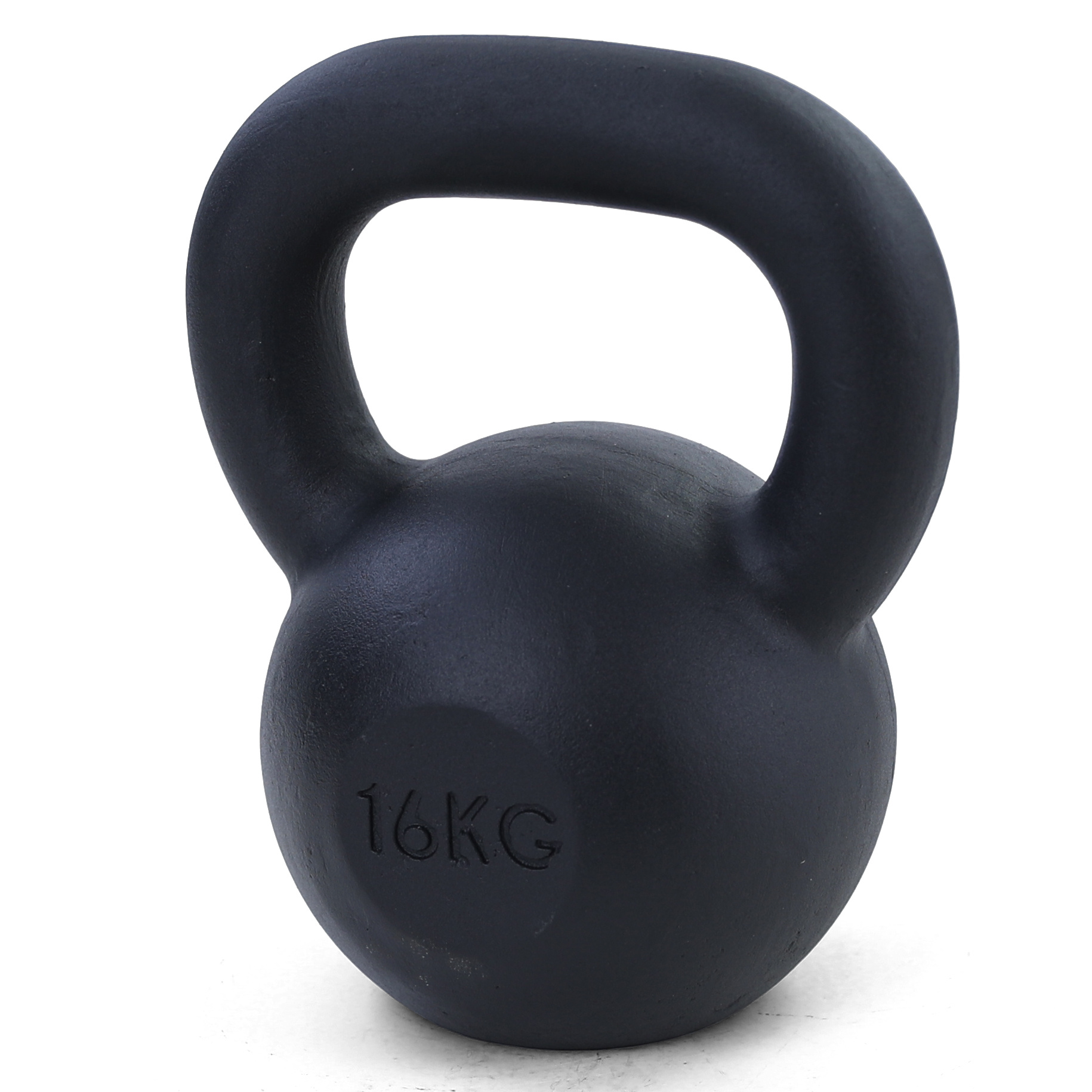 16 kg premium gietijzeren kettlebell swing dumbbell zwart