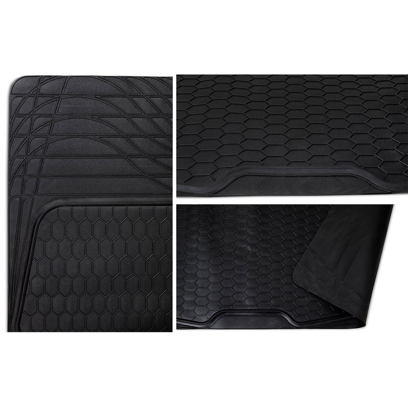 Kofferbakmat PVC Rubber Bescherming Universeel Op Maat Zwart 108x140cm