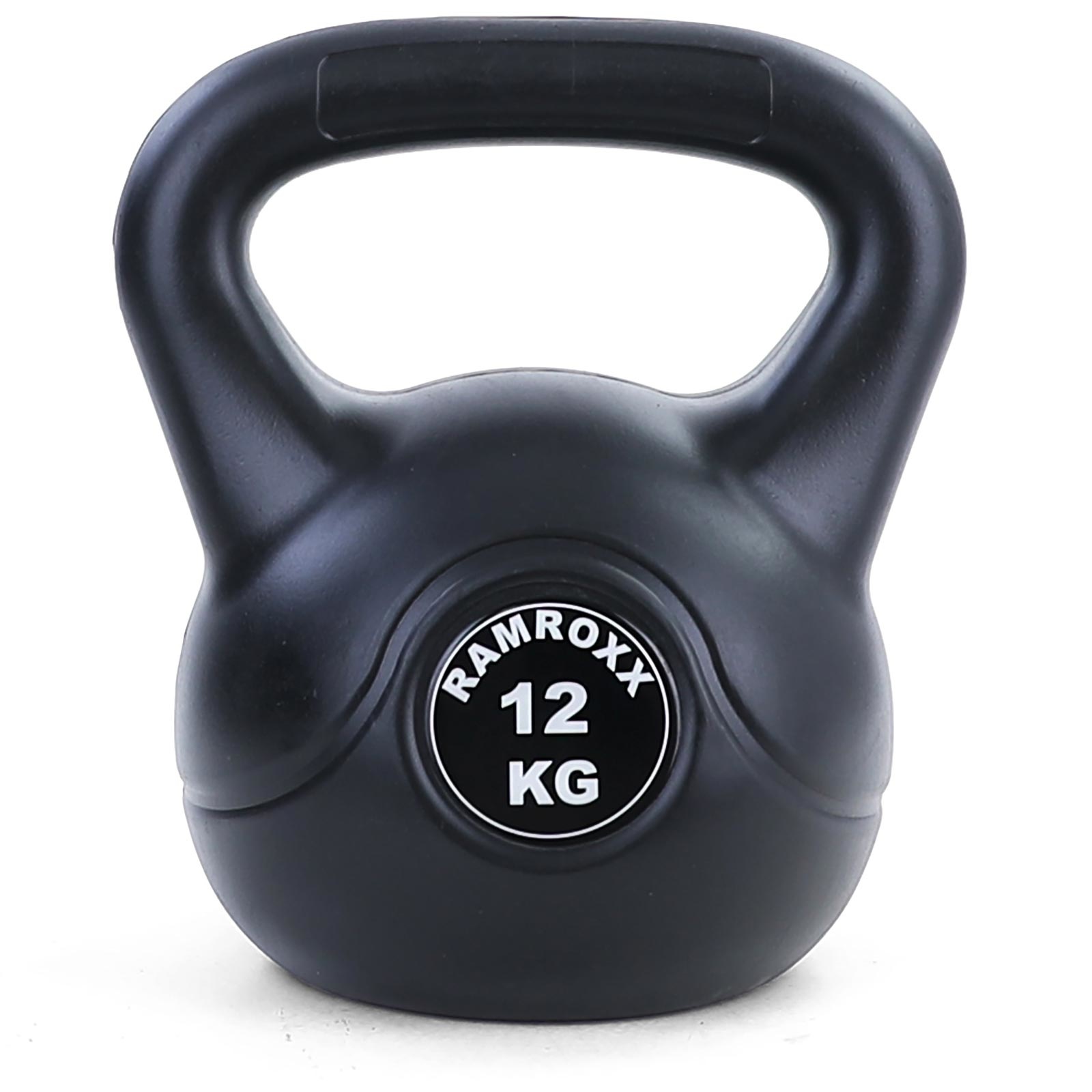 12 kg vinyl kettlebell swing dumbbell zwart