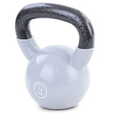 12 kg Kettlebell Kettlebell Swing Halter Gietijzer Zwart Vinyl Grijs