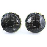Koplampen black smoke met dradenkruis passend voor VW Kever + Cabrio vanaf 73