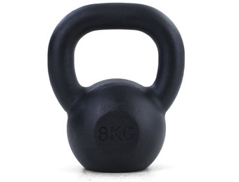 8 kg premium gietijzeren kettlebell swing dumbbell zwart