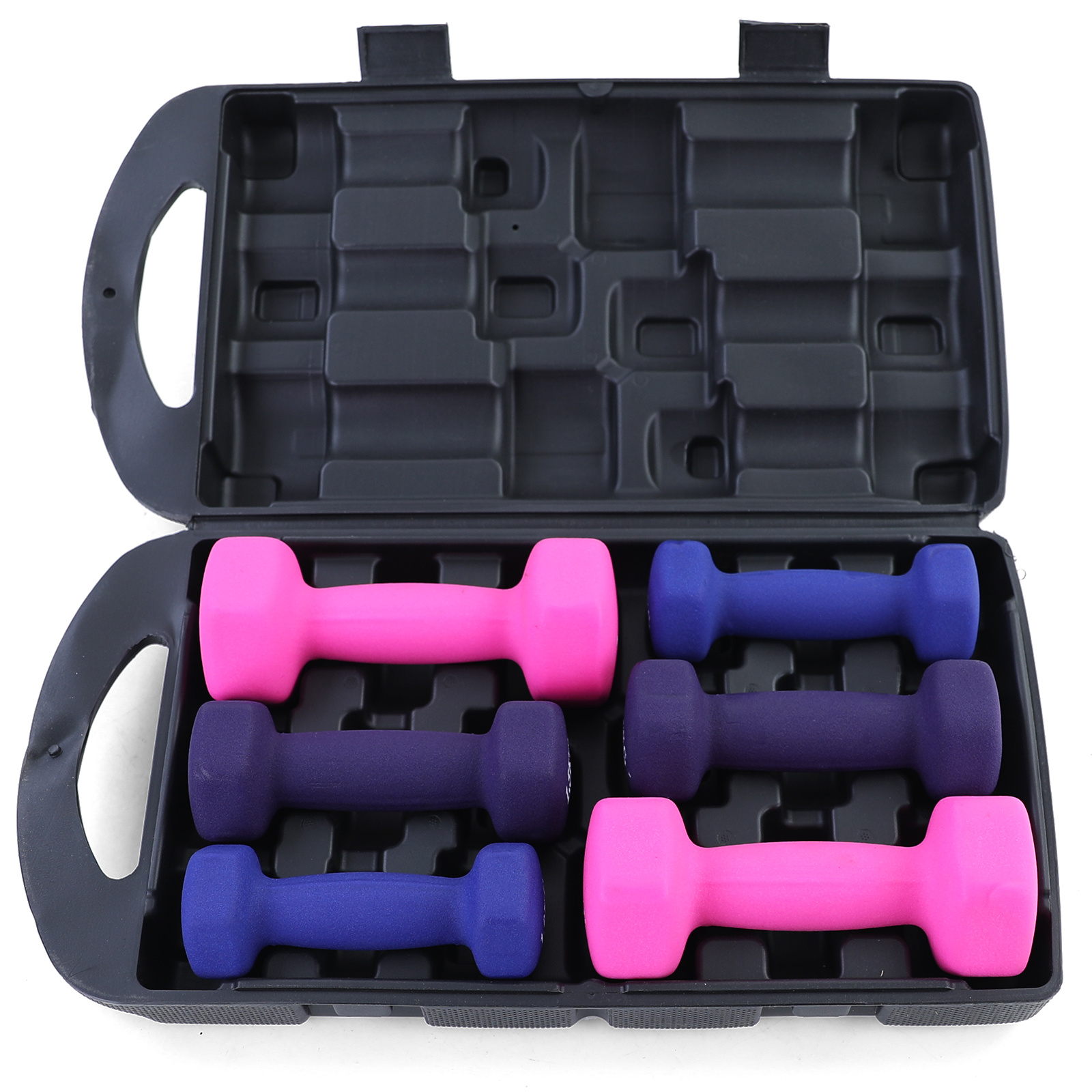 10kg fitness vinyl dumbbell set 2x1kg 2x1.5kg 2x2.5kg gym dumbbells dumbbell