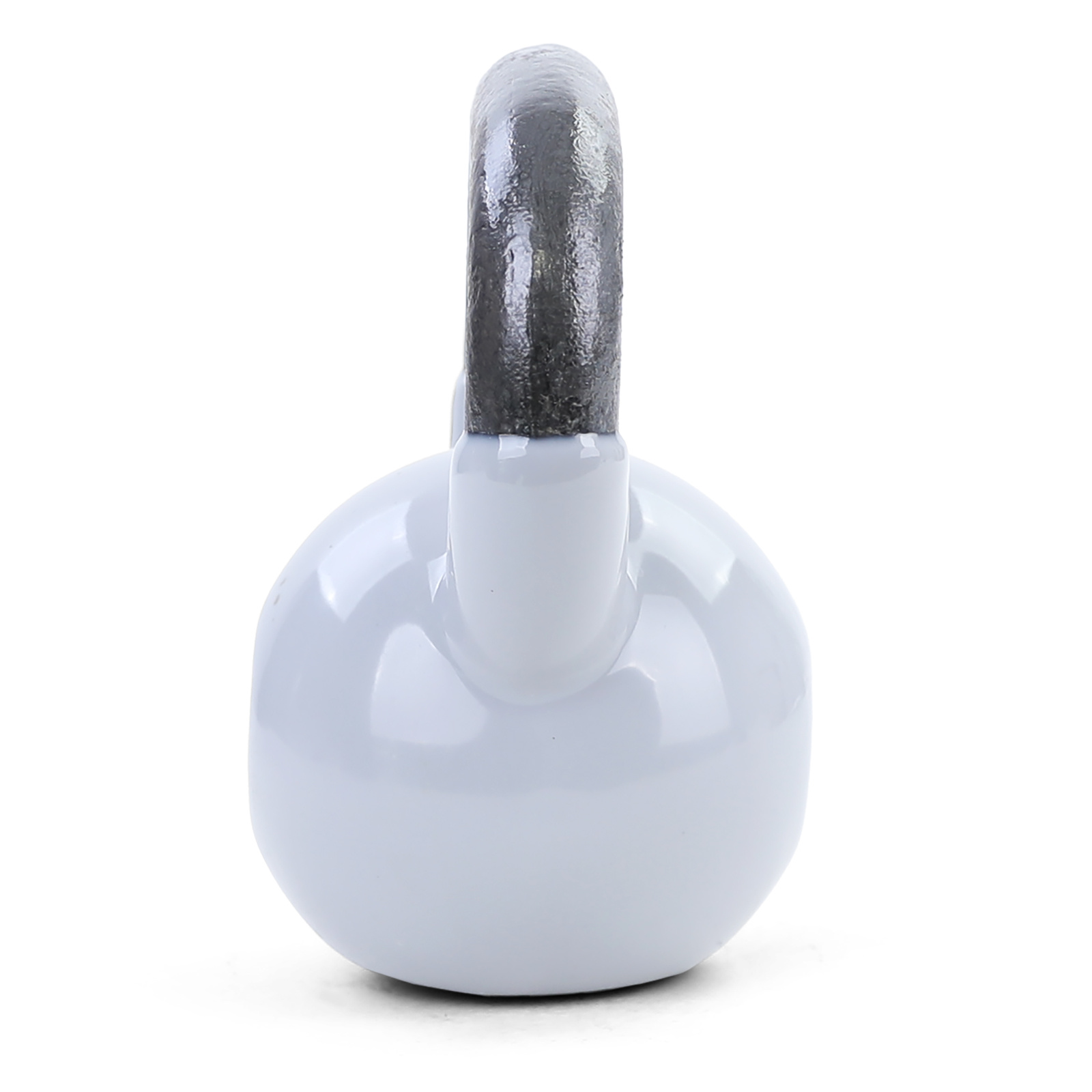 8 kg Kettlebell Kettlebell Swing Dumbbell Gietijzer Zwart Vinyl Grijs