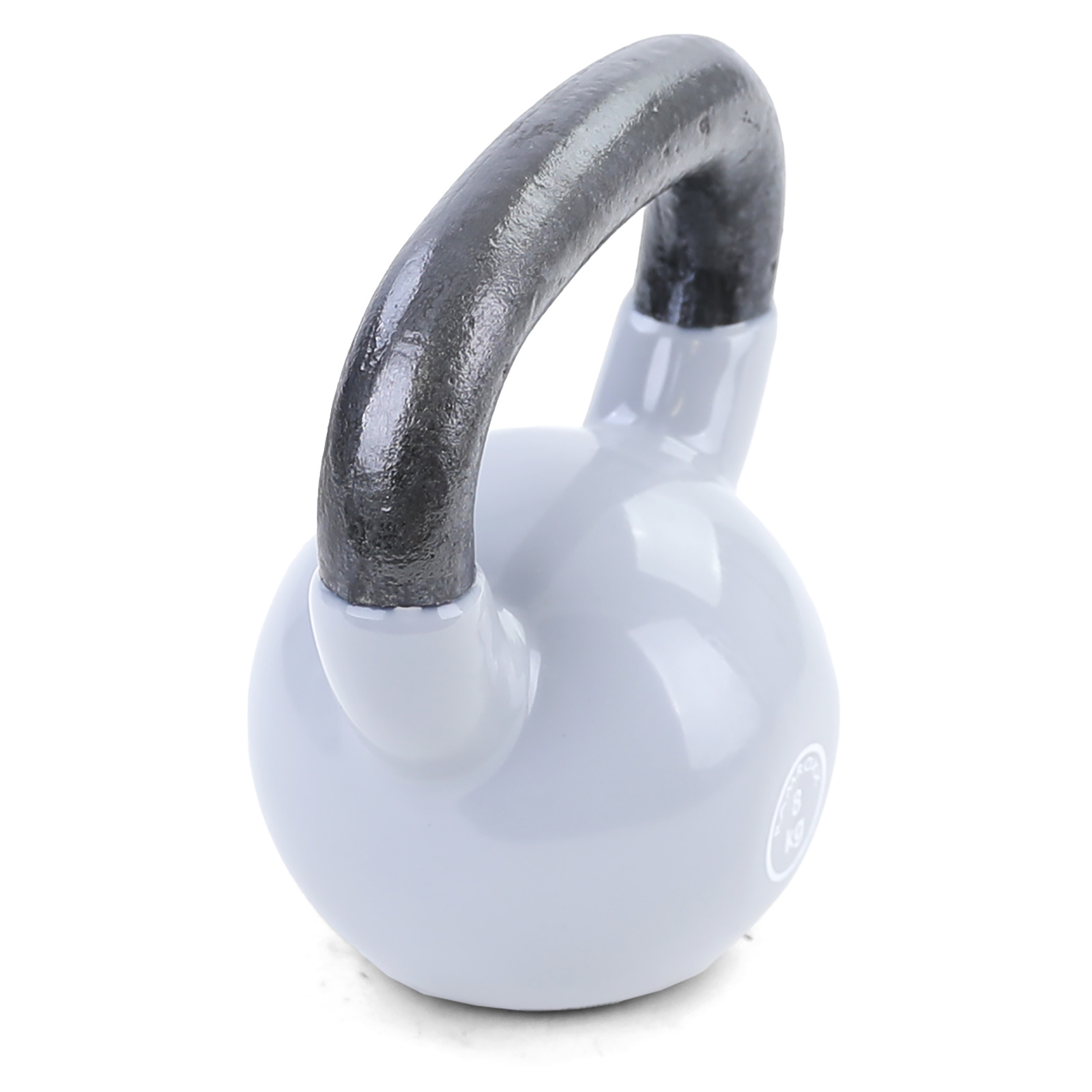 8 kg Kettlebell Kettlebell Swing Dumbbell Gietijzer Zwart Vinyl Grijs