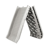 Auto hondenloopplank instaphulp antislip opvouwbaar grijs 155x40cm tot 90kg