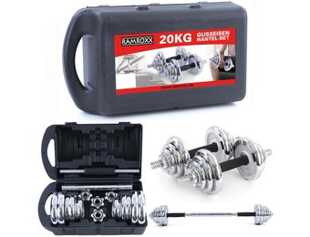 20 kg professionele dumbbell halterset chroom gietijzer