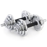 20 kg professionele dumbbell halterset chroom gietijzer