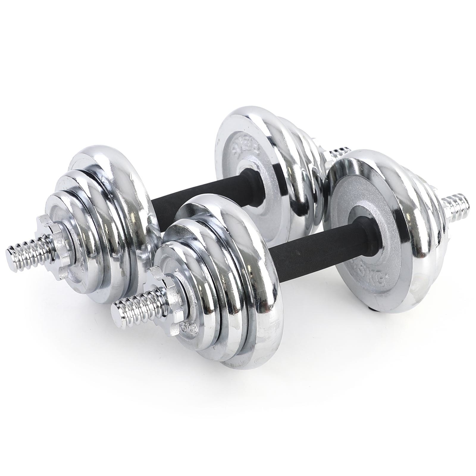20 kg professionele dumbbell halterset chroom gietijzer