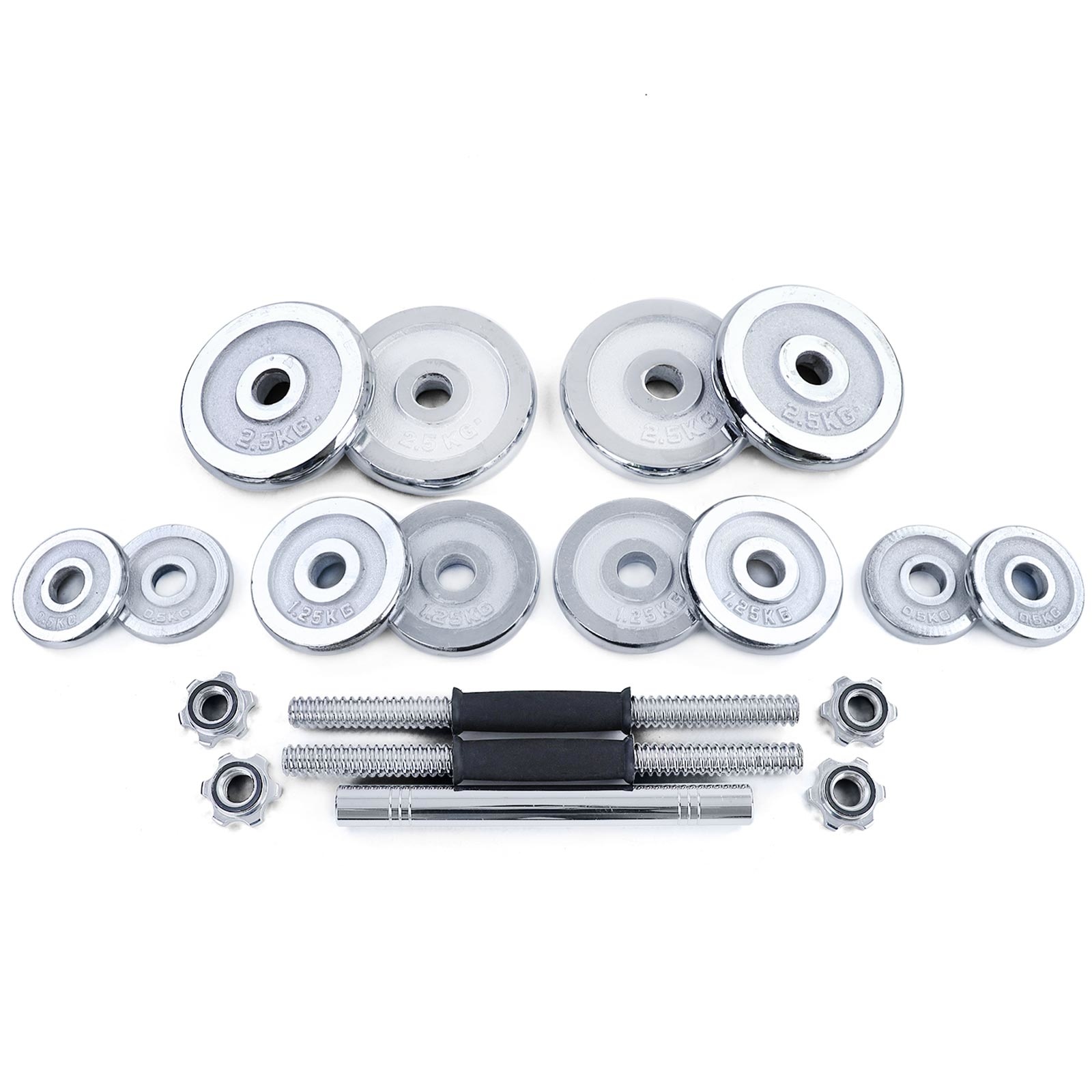 20 kg professionele dumbbell halterset chroom gietijzer