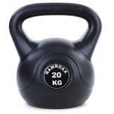 20 kg vinyl kettlebell swing dumbbell zwart