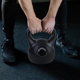 20 kg vinyl kettlebell swing dumbbell zwart