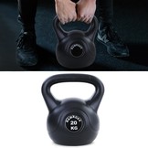 20 kg vinyl kettlebell swing dumbbell zwart