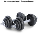 20kg 2x10kg Olympische Halterschijven Gietijzer Zwart 50mm