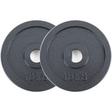 20kg 2x10kg Olympische Halterschijven Gietijzer Zwart 50mm