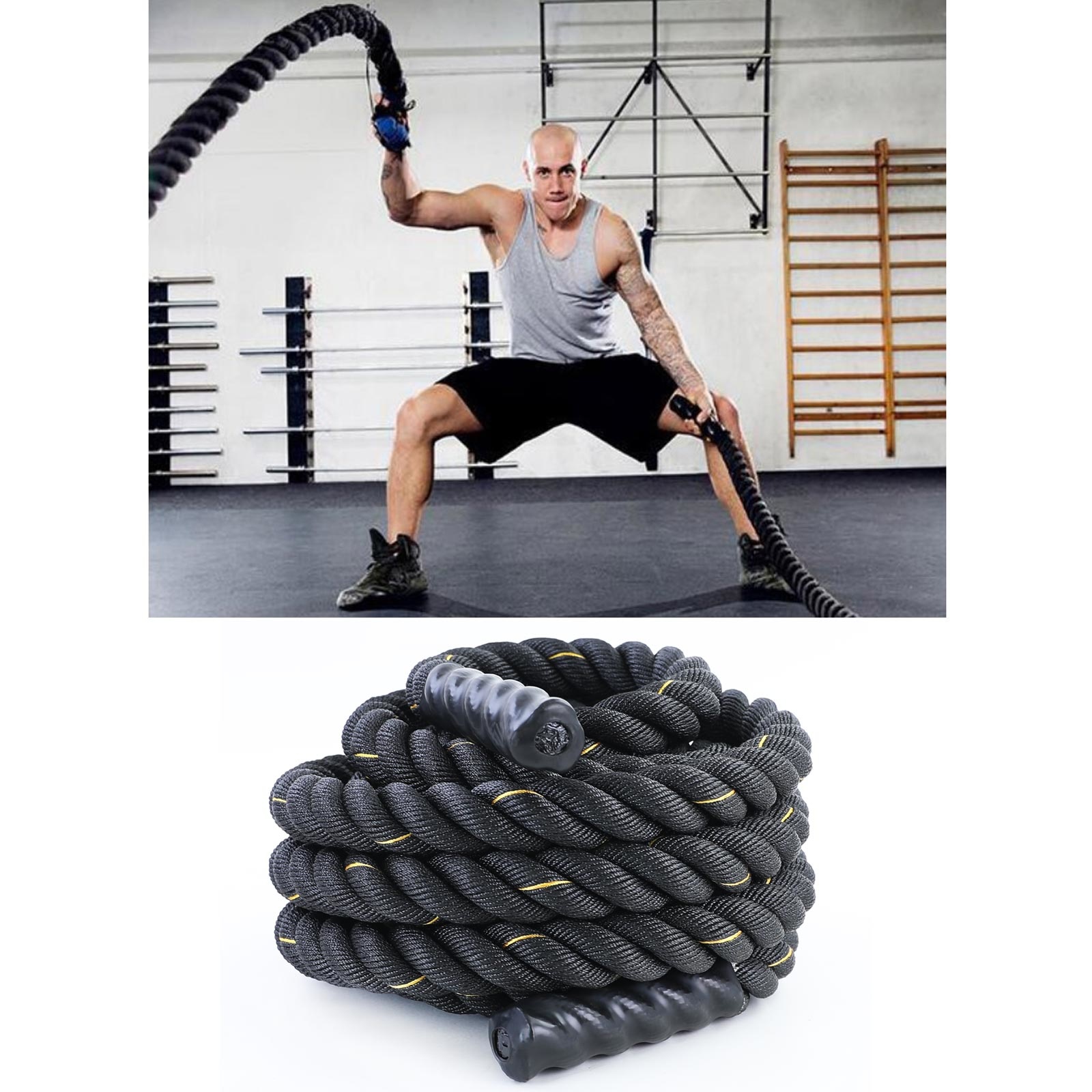 Battle Rope trainingstouw schommeltouw shocktouw 9 meter 50mm