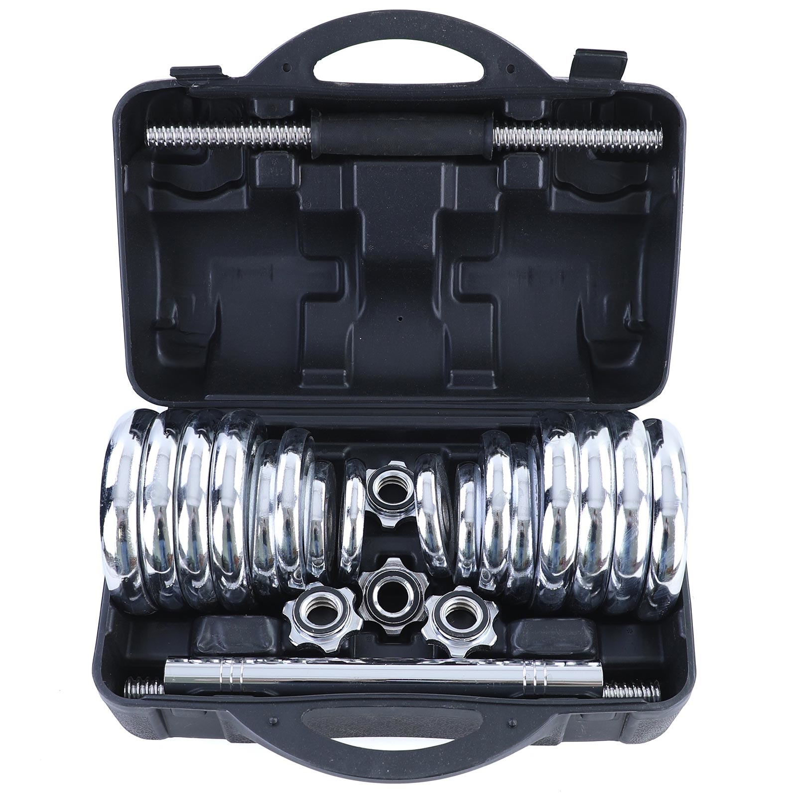 30 kg professionele dumbbell halterset chroom gietijzer