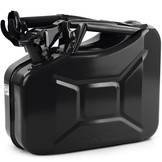10L metalen jerrycan benzine diesel reserve met zwarte vulhals