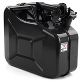 10L metalen jerrycan benzine diesel reserve met zwarte vulhals