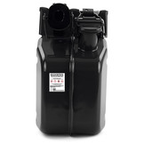 10L metalen jerrycan benzine diesel reserve met zwarte vulhals