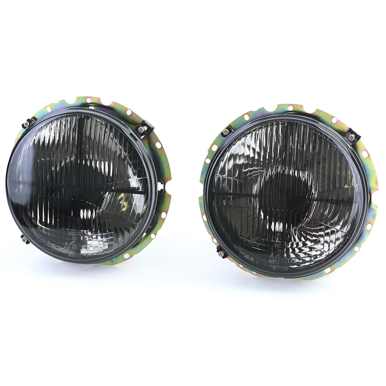Koplampen black smoke met dradenkruis voor VW T2 73-79 + T3 79-92 + LT 75-85